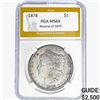 Image 1 : 1878 REV 79 Morgan Silver Dollar PGA MS64