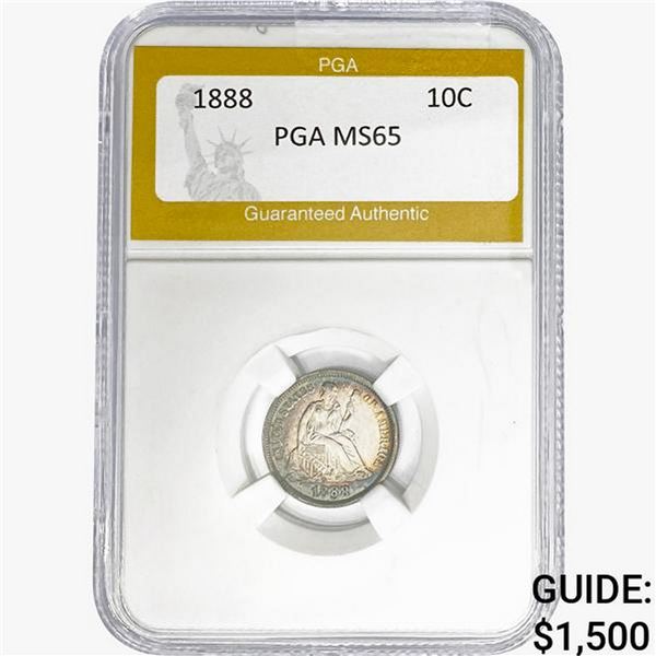 1888 Seated Liberty Dime PGA MS65