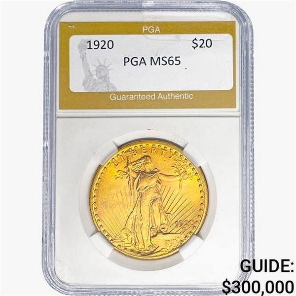 1920 $20 Gold Double Eagle PGA MS65