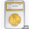 Image 1 : 1920 $20 Gold Double Eagle PGA MS65