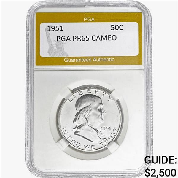 1951 Franklin Half Dollar PGA PR65 CAMEO