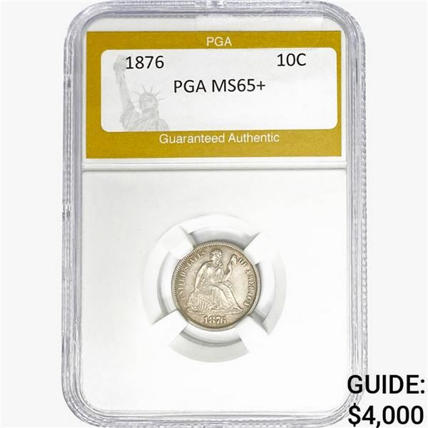 1867 Seated Liberty Dime PGA MS65+