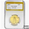 Image 1 : 1992 $25 Gold Eagle 1/2 OZ PGA MS70