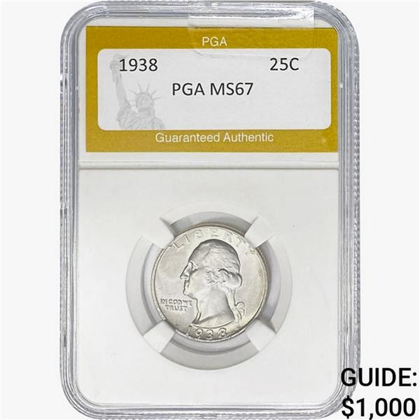 1938 Washington Silver Quarter PGA MS67
