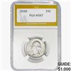 Image 1 : 1938 Washington Silver Quarter PGA MS67