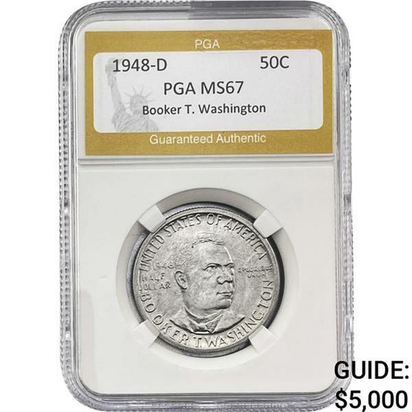 1948-D Booker T Half Dollar PGA MS67
