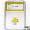 Image 1 : 1853 Rare Gold Dollar PGA MS64