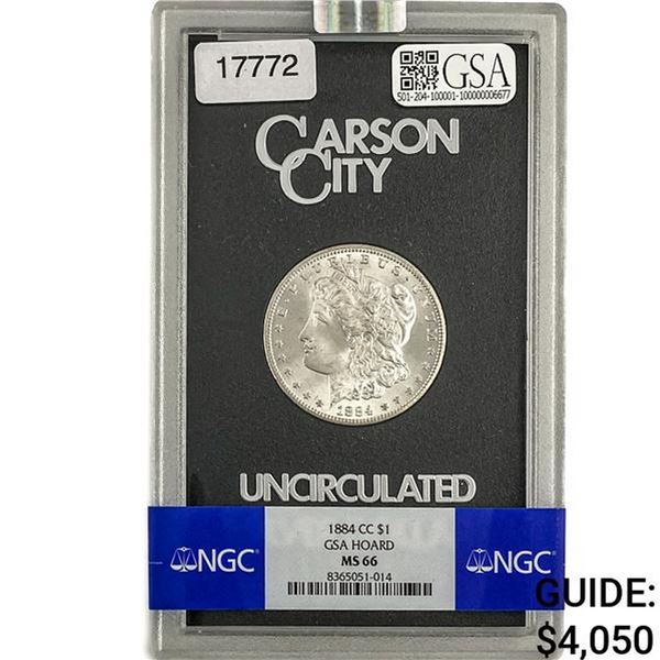 1884-CC Morgan Silver Dollar GSA MS66