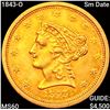 Image 1 : 1843-O Sm Date $2.50 Gold Quarter Eagle UNCIRCULATED