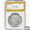 Image 1 : 1922-P Silver Peace Dollar PGA MS65 HAIR PIN