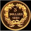 Image 2 : 1883 $3 Gold Piece SUPERB GEM PROOF DCAM