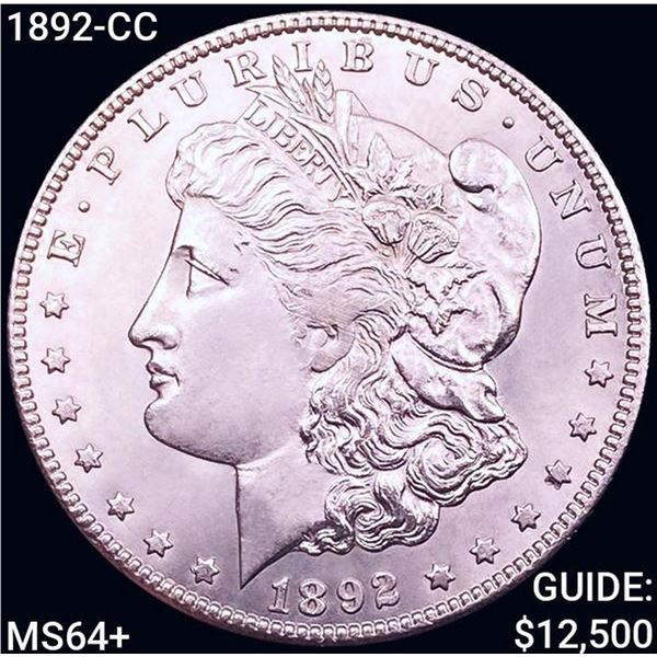 1892-CC Morgan Silver Dollar CHOICE BU+
