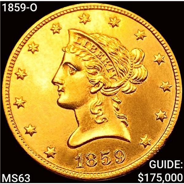 1859-O $10 Gold Eagle CHOICE BU