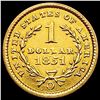 Image 2 : 1851-O Rare Gold Dollar CLOSELY UNCIRCULATED