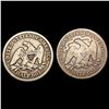 Image 2 : [2] 1855,1877 Seated Liberty Half Dollars [2 Coins] NICELY CIRCULATED