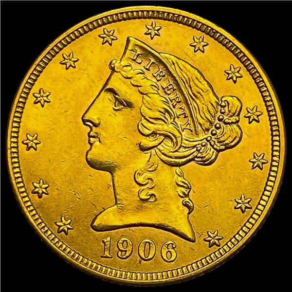 1906 $5 Gold Half Eagle CHOICE BU