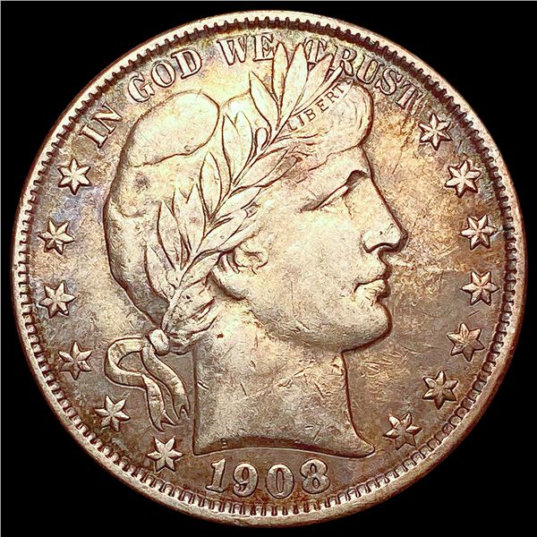 1908-O Barber Half Dollar NEARLY UNCIRCULATED