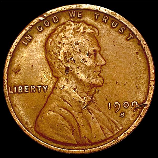 1909-S VDB Wheat Cent CLOSELY UNCIRCULATED