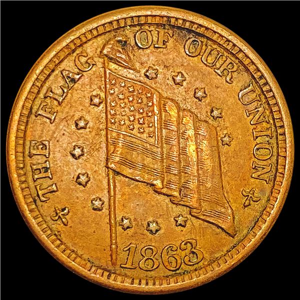 1868 Dix Token NEARLY UNCIRCULATED