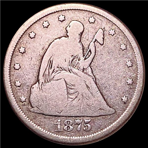 1875 Twenty Cent Piece NICELY CIRCULATED