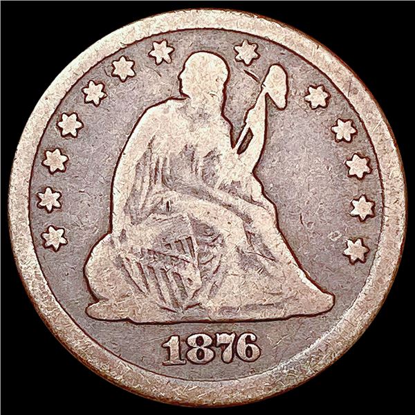 1876-CC Seated Liberty Quarter NICELY CIRCULATED