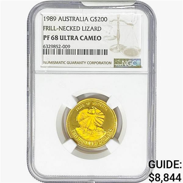1989 Gold $200 AUSTRALIA NGC PF68 ULTRA CAMEO