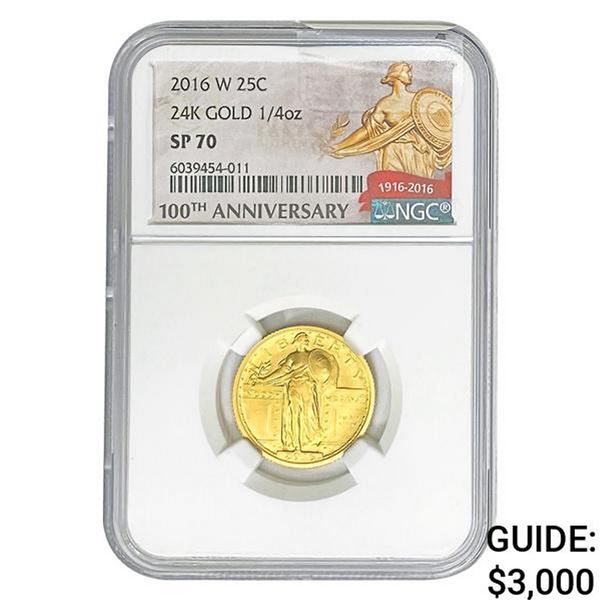 2016 W 25C 24K GOLD 1/4 OZ NGC SP70