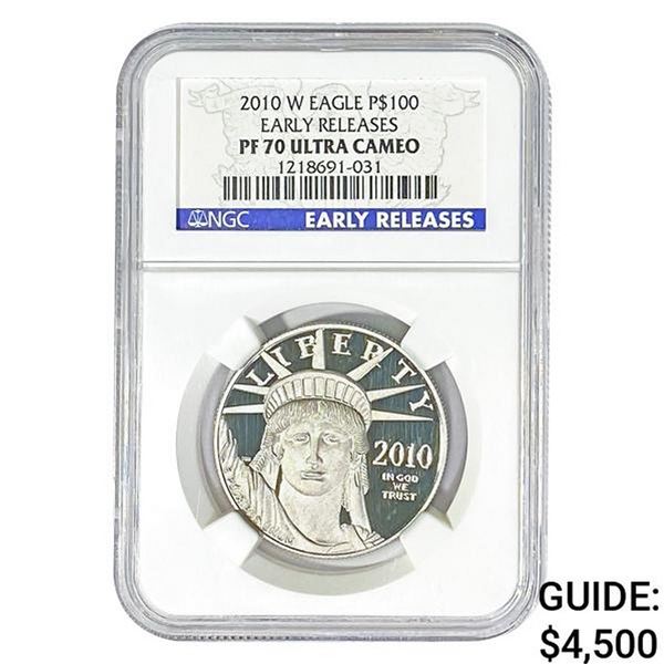 2010 W Silver Eagle $100 1oz NGC PF70 ULTRA CAMEO
