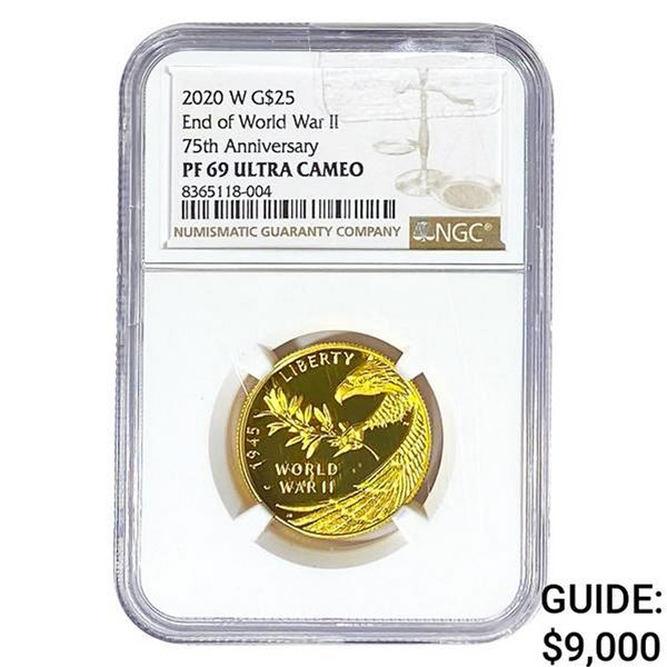 2020 W Gold Eagle $25 1/2 oz NGC PF69 ULTRA CAMEO