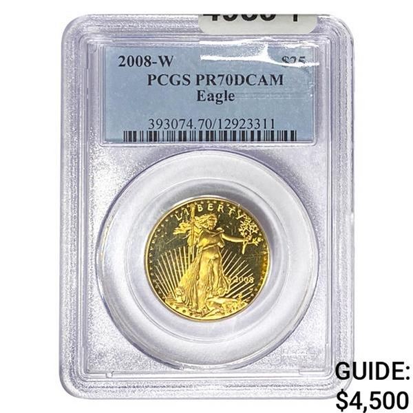 2008-W 1/2oz $25 Gold Eagle PCGS PR70 DCAM