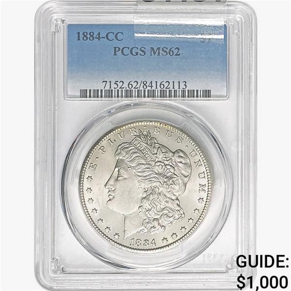 1884-CC Morgan Silver Dollar PCGS MS62