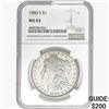 Image 1 : 1880-S Morgan Silver Dollar NGC MS63