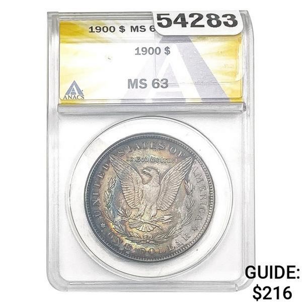 1900 Morgan Silver Dollar ANACS MS63