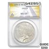 Image 1 : 1922 Silver Peace Dollar ANACS MS65