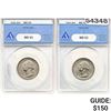 Image 1 : [2]1934-1935 Washington Silver Quarter ANACS MS63