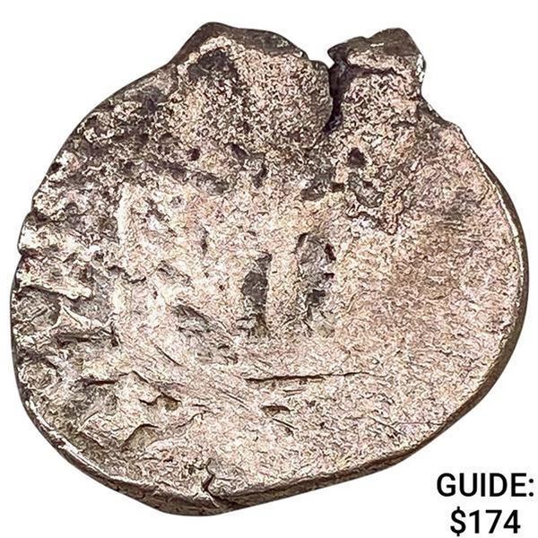 1500-1600's Spanish Empire Silver 1 Reales Cob NEARLY UNCIRCULATED