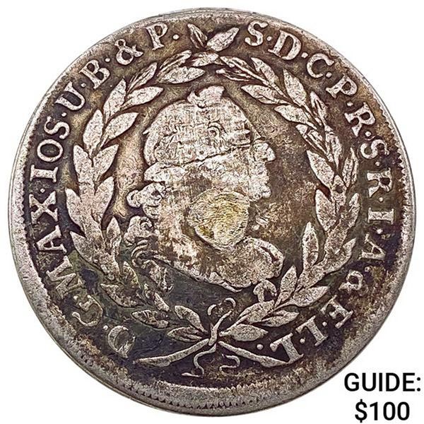 1764 Prussia Silver 20 Kreuzer NEARLY UNCIRCULATED