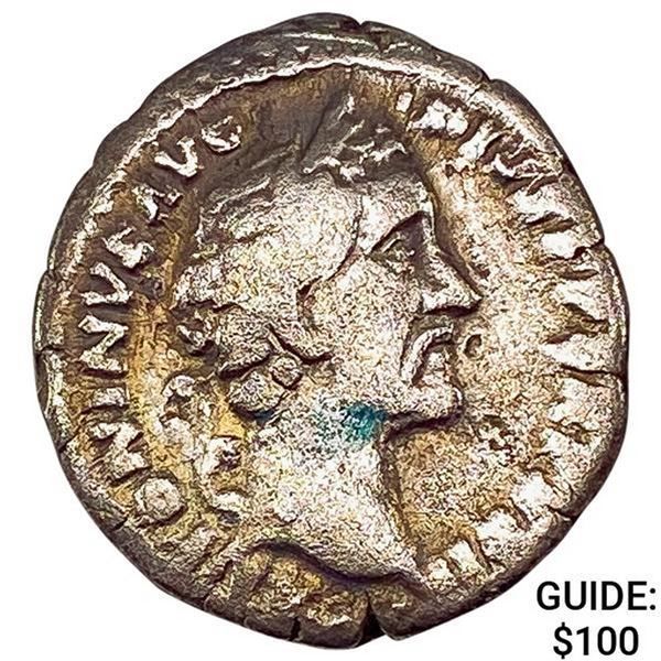 Roman Antoninus Pius 138-161 AD Silver Denarius NEARLY UNCIRCULATED