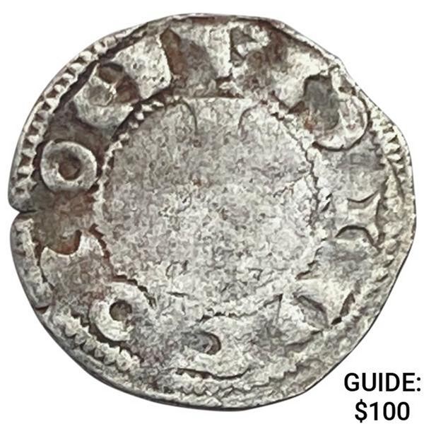 1170-1245 France Crusades Silver Denier NEARLY UNCIRCULATED