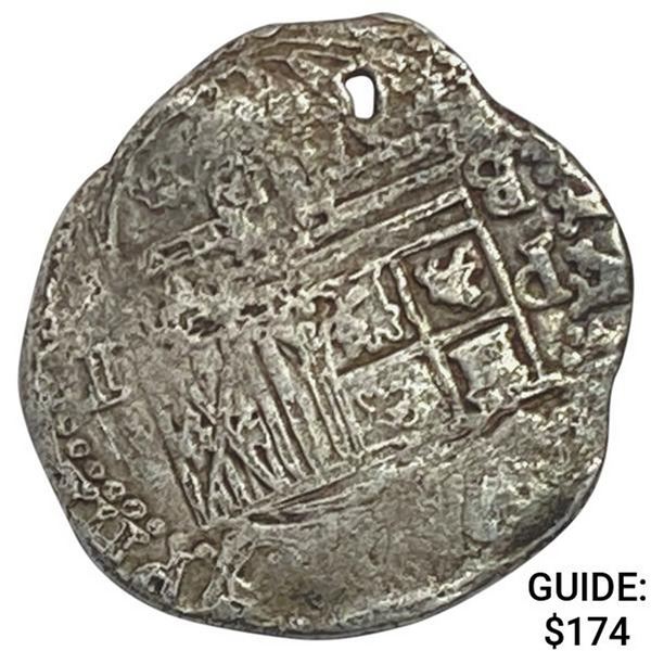 1500-1600's Spanish Empire Silver 1 Reales Cob NEARLY UNCIRCULATED