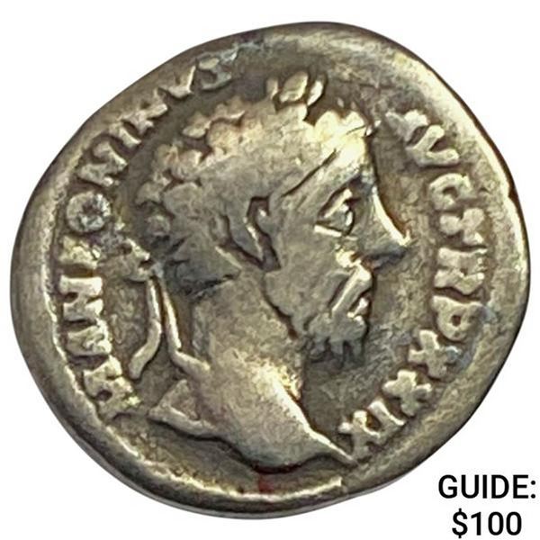 Roman Marcus Aurelius 161-180 AD Silver Denarius NEARLY UNCIRCULATED