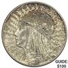 Image 1 : 1934 Poland Silver 5 Zlotych CLOSELY UNCIRCULATED