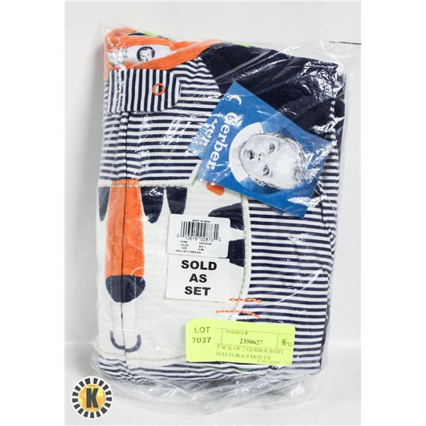 NEW PACK OF 2 GERBER BABY PAJAMAS FOR 6-9 MONTH