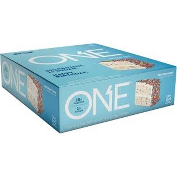 NEW 12 X 60G ONE HAPPY BIRTHDAY PROTEIN BARS