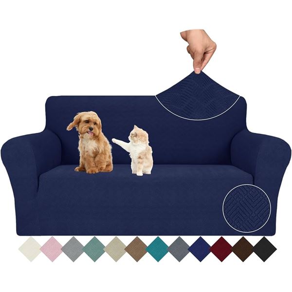 NEW 1 PIECE JIVINER SOFA SLIPCOVER NAVY