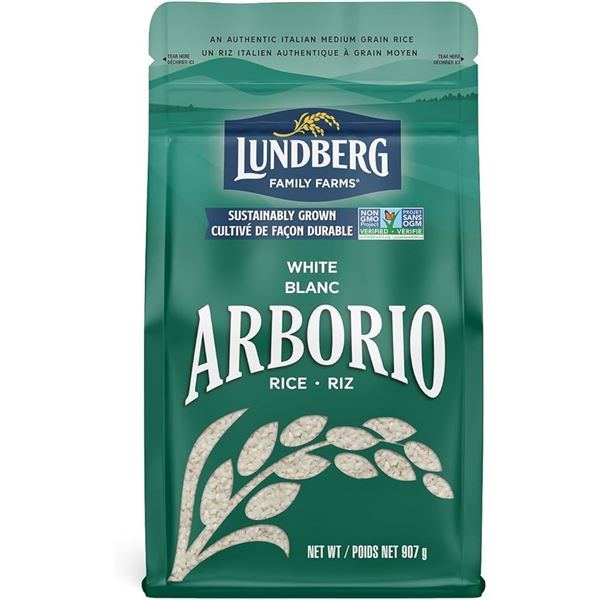 NEW 2 X 907G LUNDBERG WHITE ARBORIO