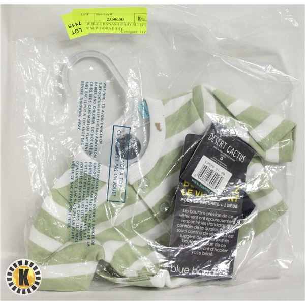 NEW BLUE BANANA BABY SLEEPER FOR NEW BORN BABY