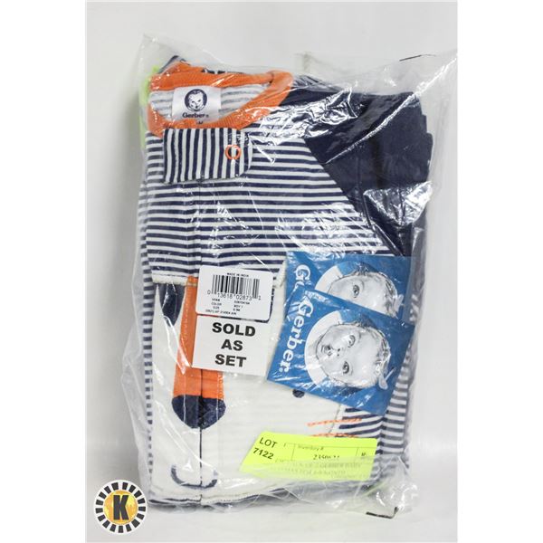 NEW PACK OF 2 GERBER BABY PAJAMAS FOR 6-9 MONTH