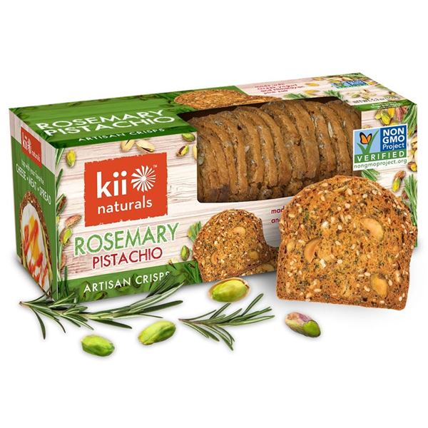 NEW 150G KII NATURALS ROSEMARY PISACHIO CRISPS