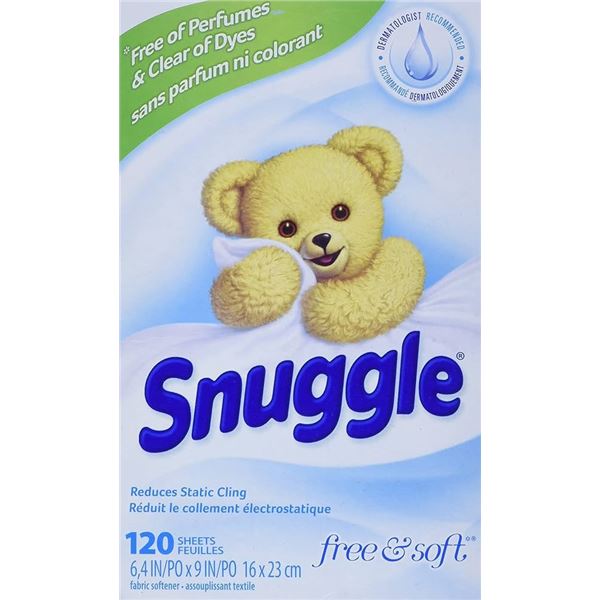 NEW 120 SHEETS SNUGGLE FABRIC SOFTENER